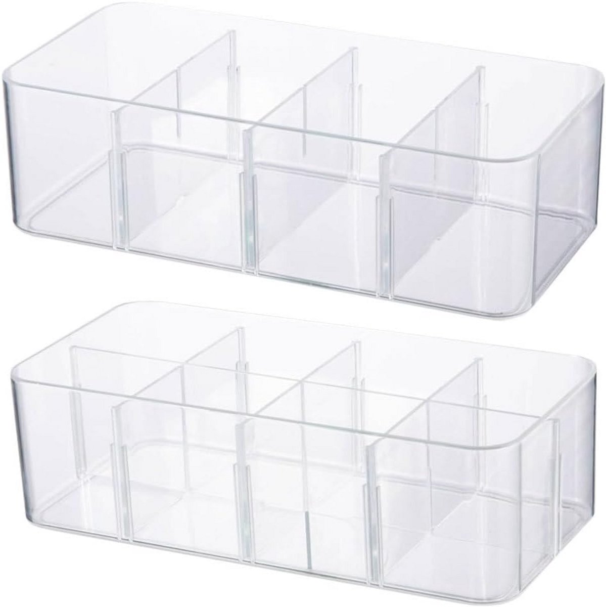 2 Stuks Opbergdozen met Vakken voor Kledingondergoed en Sokken Organizer