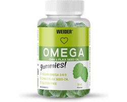 Weider Weider Omega + Chia + Flax Seed Oil Gummies (50) Lime - Vitaminen, mineralen & gezondheid - Vetzuren
