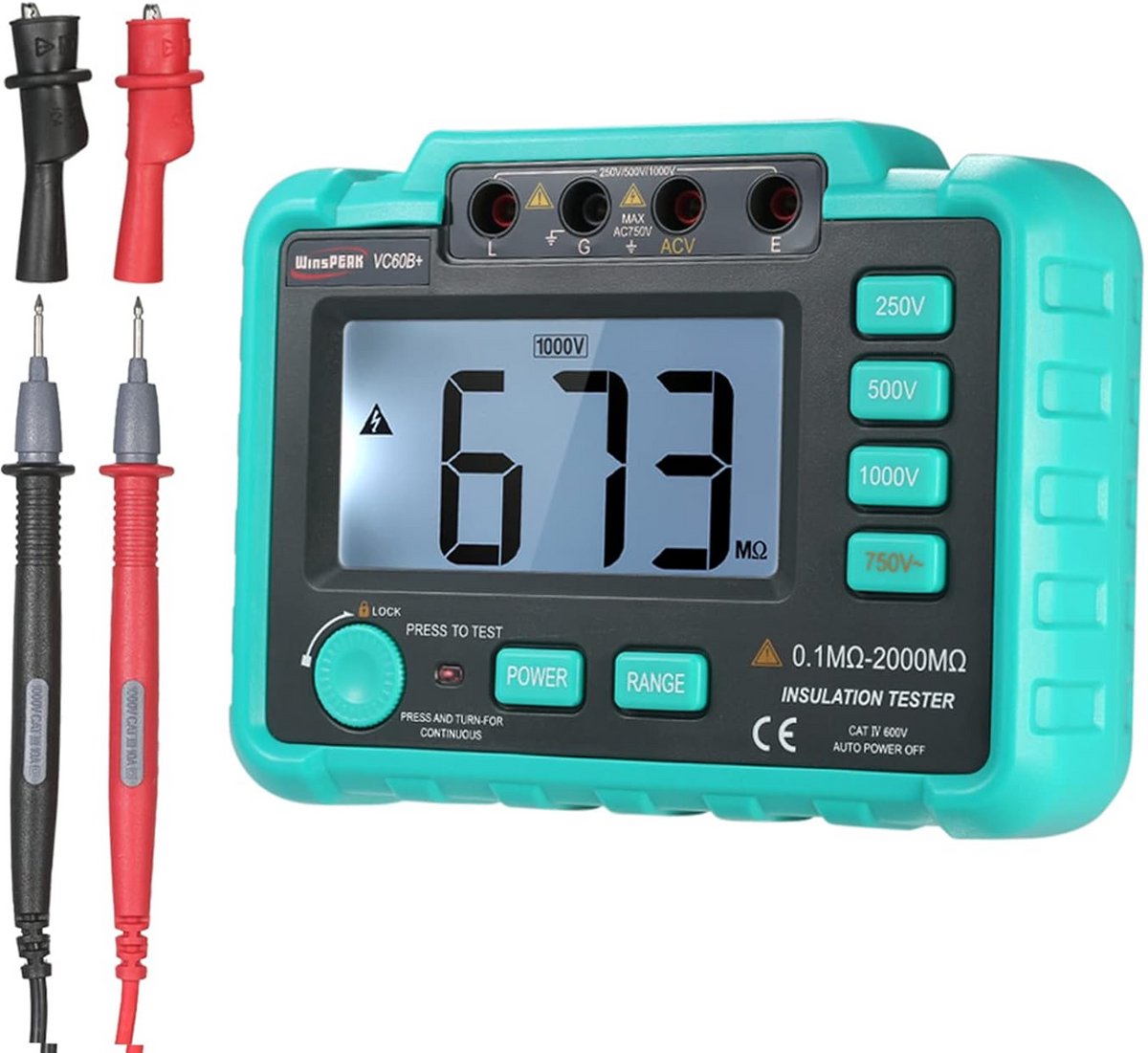 Digitale Isolatiemeter Lcd Multimeter voor Diverse Spanningsniveaus