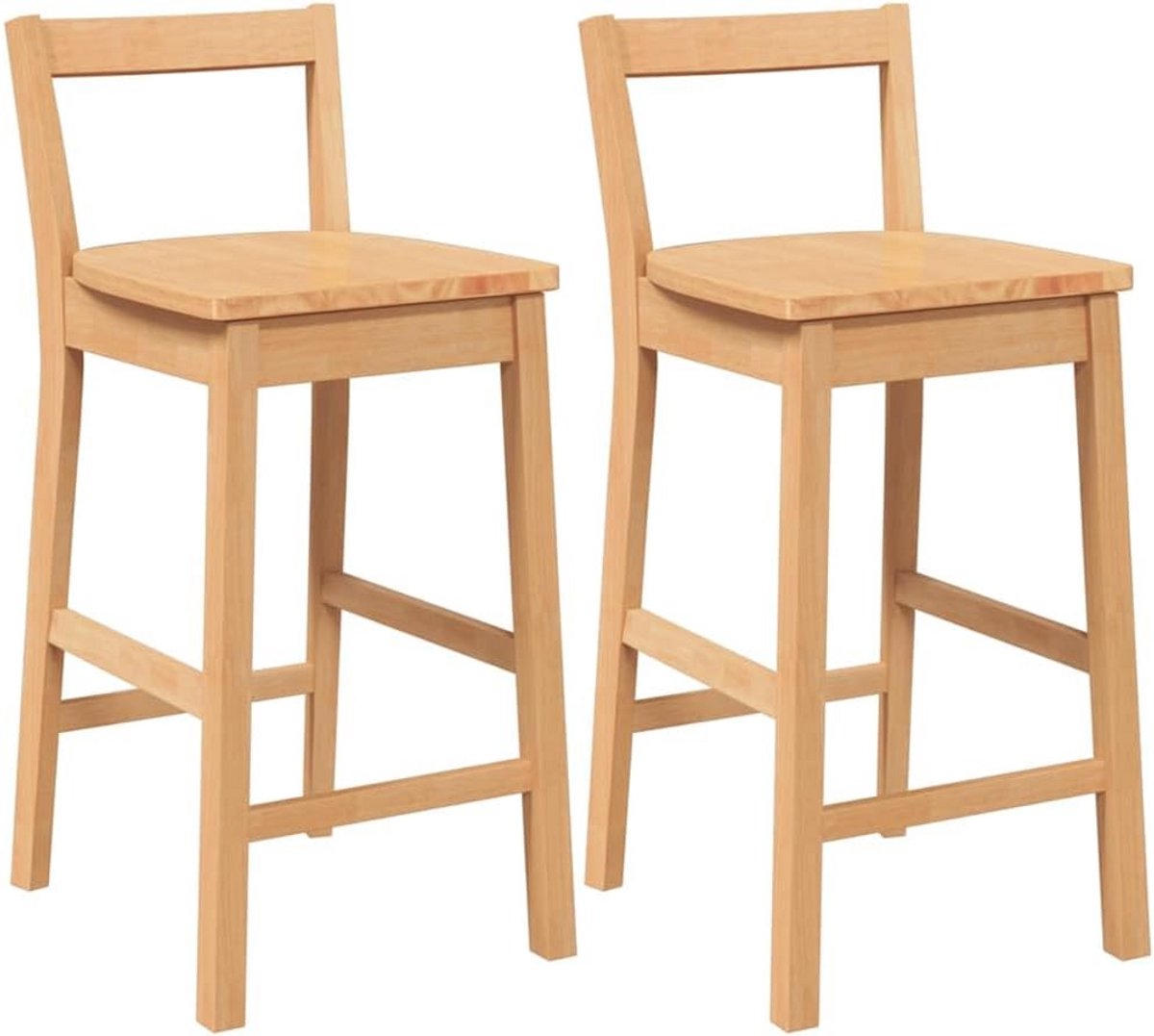 Set van 2 Houten Barkrukken Ergonomisch Ontwerp