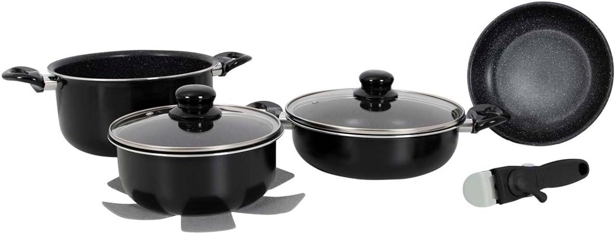 7-Delige Kookpannenset voor Camping en Buiten Koken