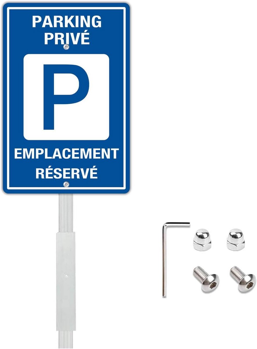 Privé Parkeerplaats Bord met Grondpin Aluminium Waterdicht UV-bestendig