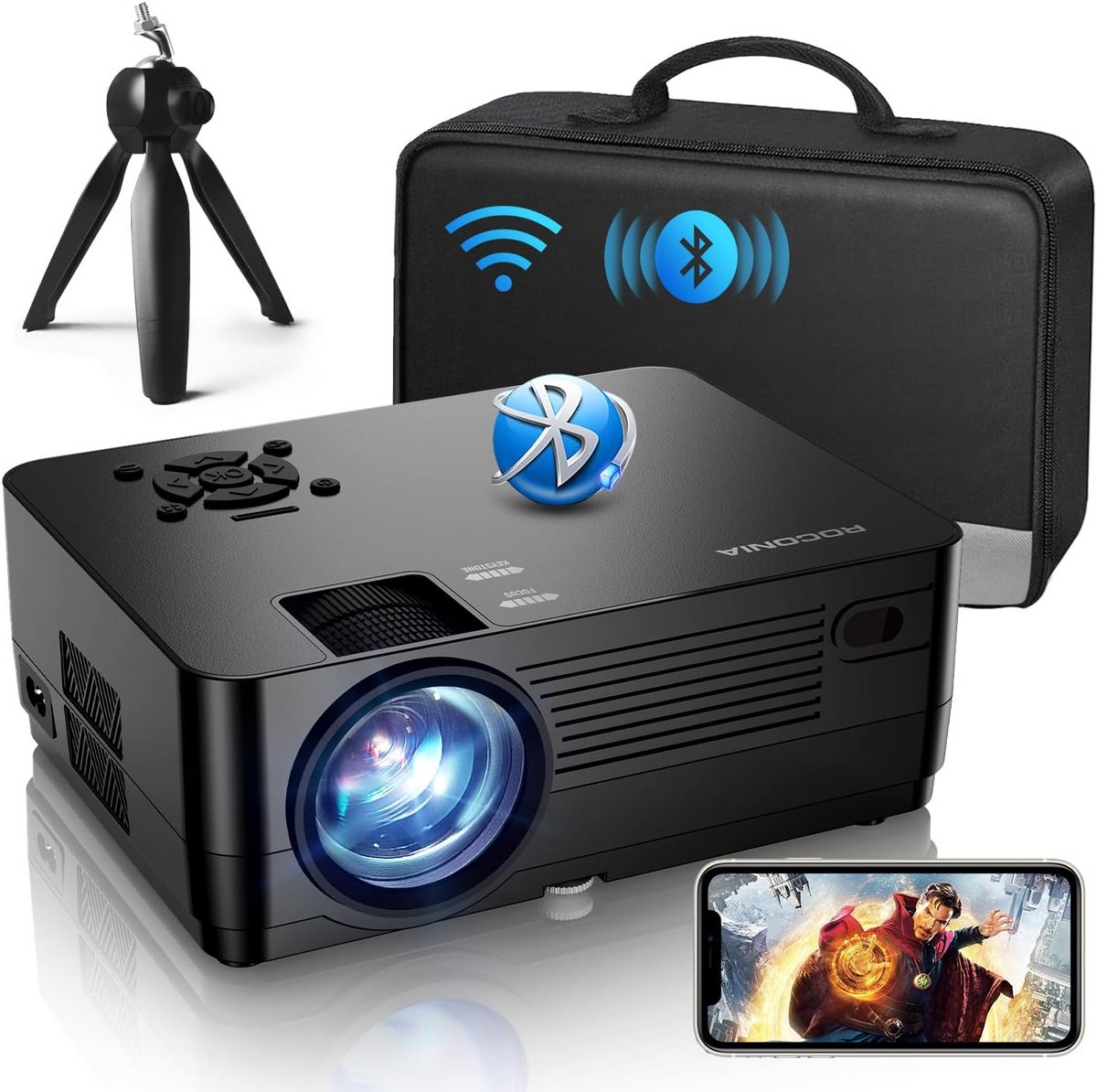 Full HD WiFi Projector met Bluetooth voor Buitenfilms en Thuisbioscoop
