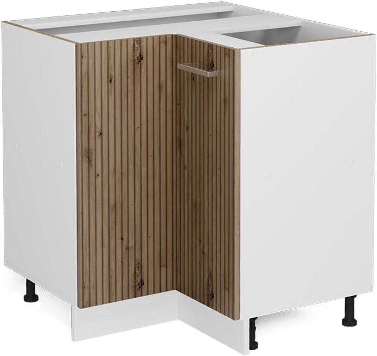 Keuken Hoekkast voor Optimale Opbergruimte in Artisanaal Eiken/Wit