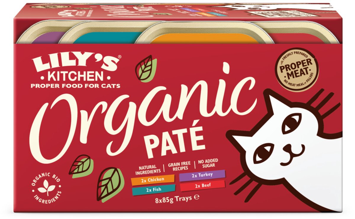 Lily's Kitchen Lily's Kitchen Kattenvoer Nat Organic Paté Multipack - 8x85 gr