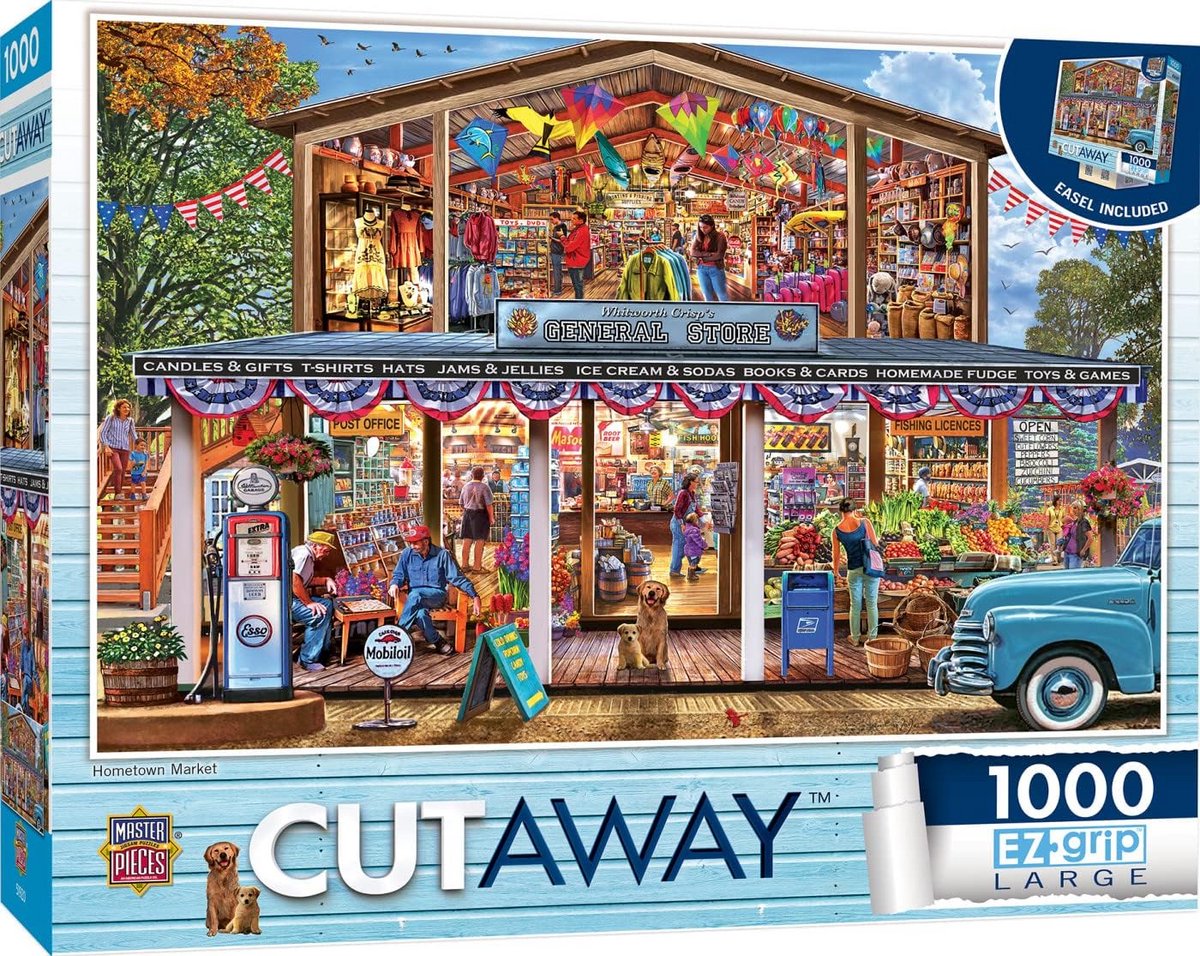 1000-Delige Legpuzzel EZ Grip - Mooie Marktscène - 60x86 cm
