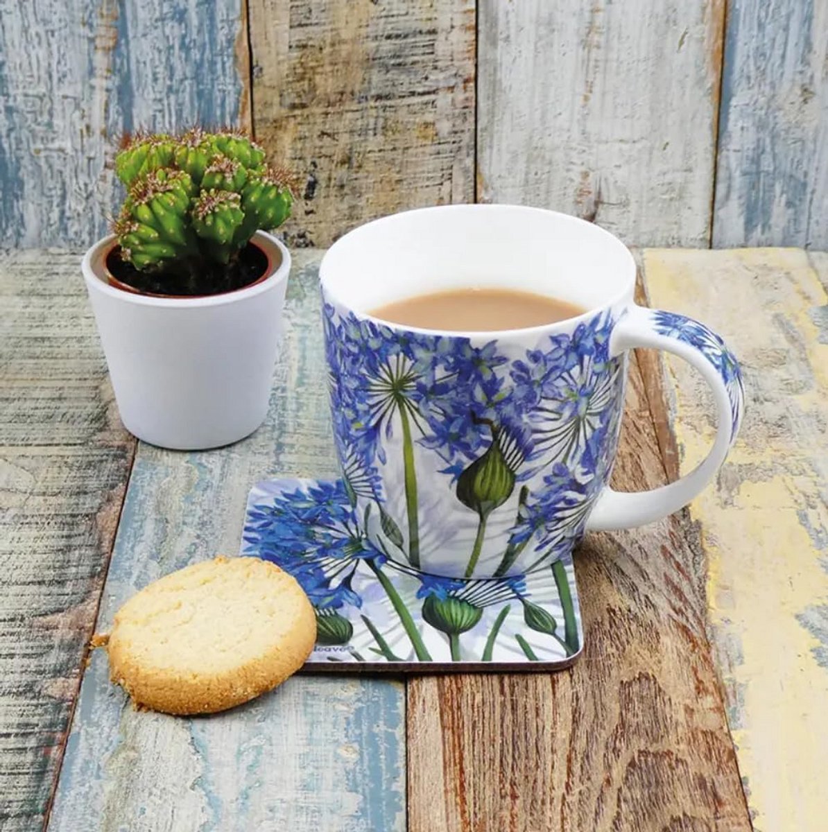 Luxe Bone China Mok met Giftige - 350 ml - Bloemenprint