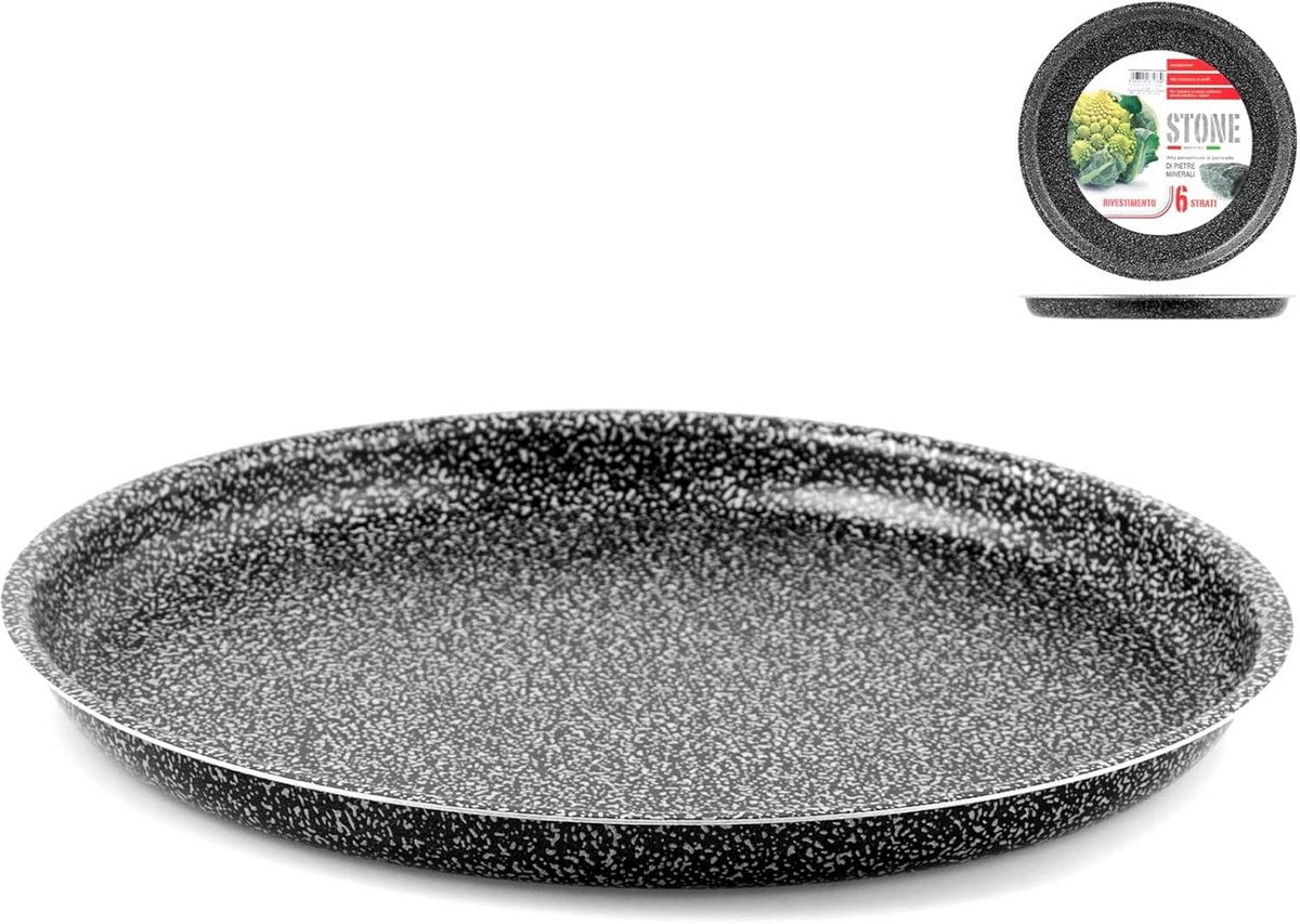 Ronde steen-pizzapan met antiaanbaklaag 36 cm voor oven
