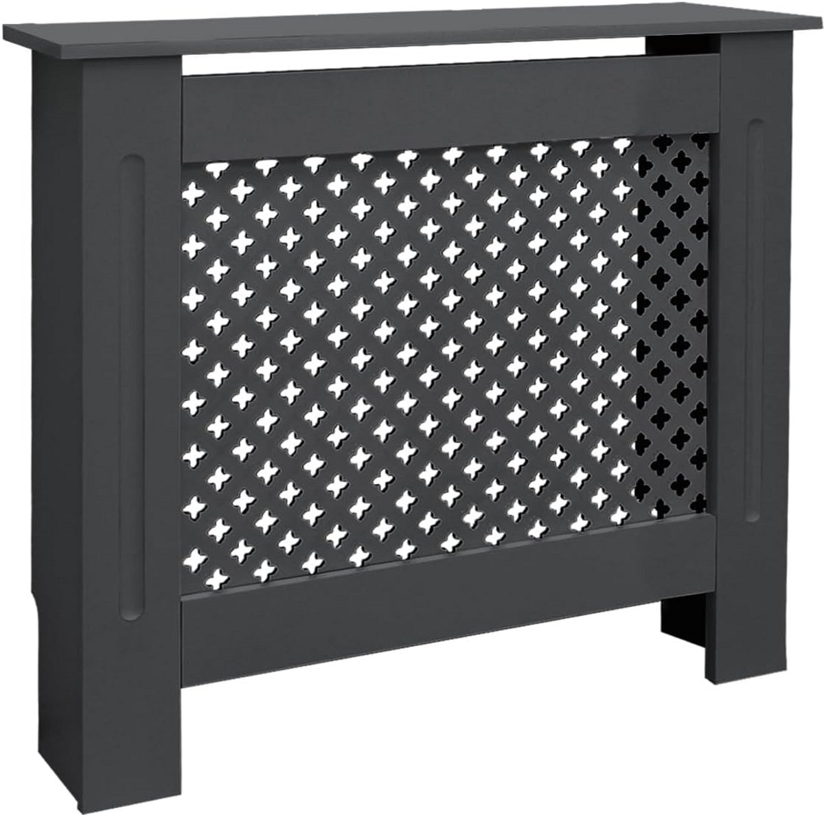 Stijlvolle Radiator Afdekking met Honingraat Patroon 78x19x82cm Antraciet MDF