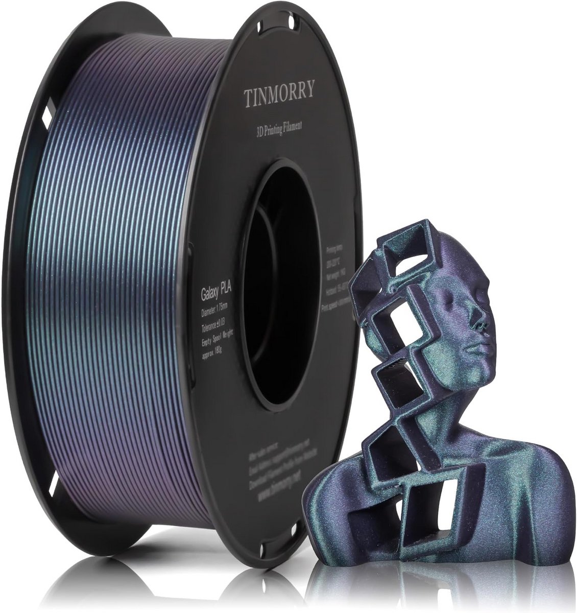 PLA Filament 1.75 mm 1 kg voor 3D Printer Galaxy Blauw