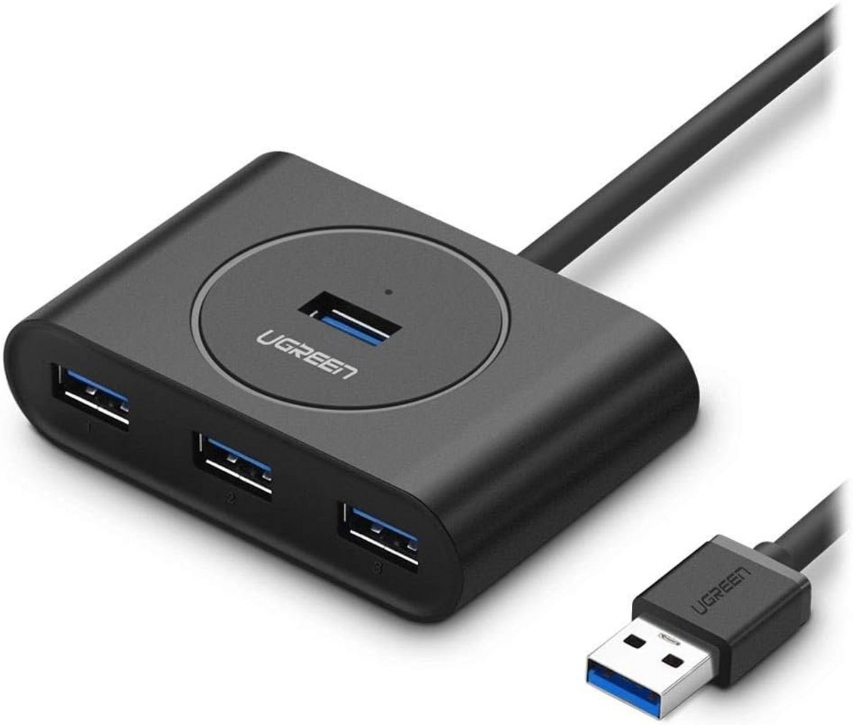 USB 3.0 Hub met 4 Poorten en 0,5 Meter Kabel
