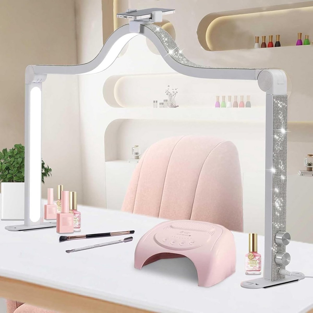 Grote Halve Maan LED Lamp voor Nagelstudio en Werkplek