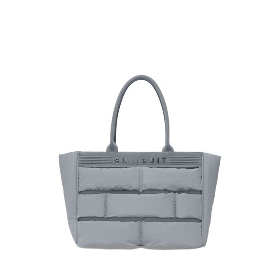 SUITSUIT Schoudertas dames - Handtas dames - Laptopvak - Dames tas - Tas met rits - Dames shopper tas - Fusion - Grijs