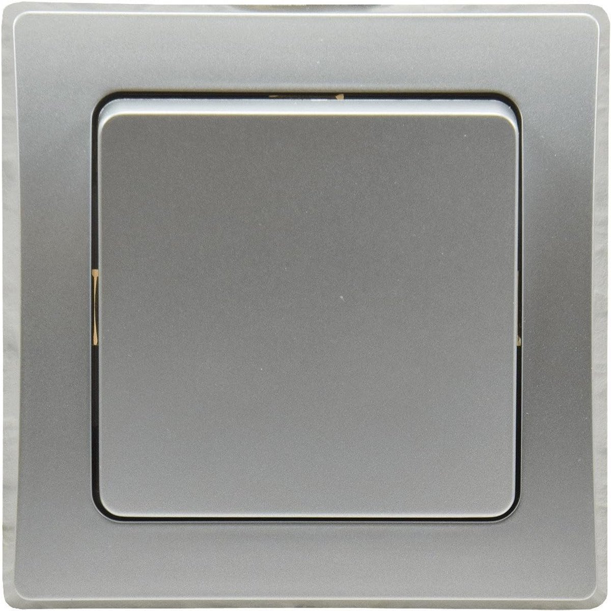 Drukknop voor Licht of Bel - 1-voudig Frame - Zilver Grijs