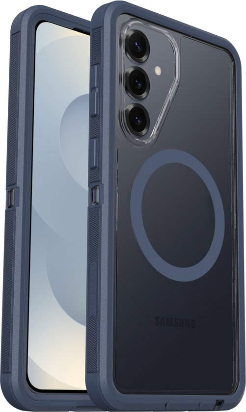 OtterBox Defender Samsung Galaxy S26 Plus Back Cover met Magneet Transparant Blauwe Rand