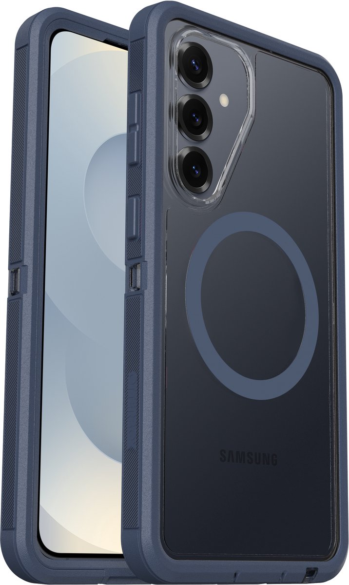 Otterbox Defender Samsung Galaxy S26 Plus Back Cover met Magneet Transparant Blauwe Rand