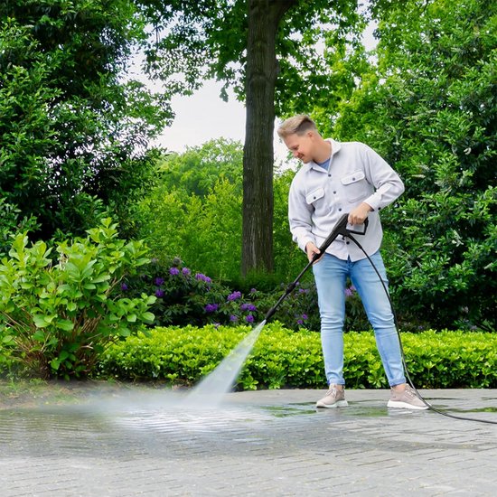 Krachtige Hogedrukreiniger 1400W - 110 Bar - Inclusief 5m Slang en Diverse Spuitstukken van Merkloos	 — afbeelding 2