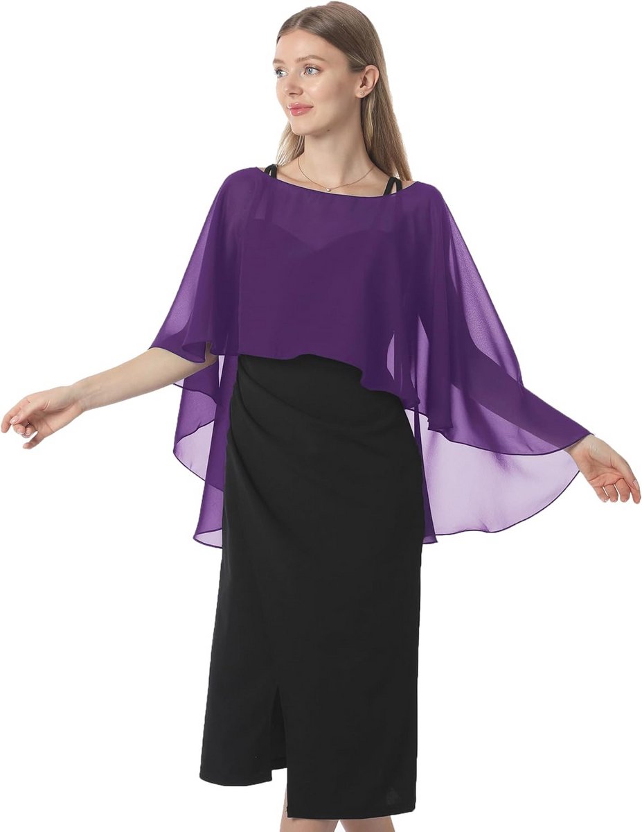 Elegante Chiffon Cape Sjaal voor Dames