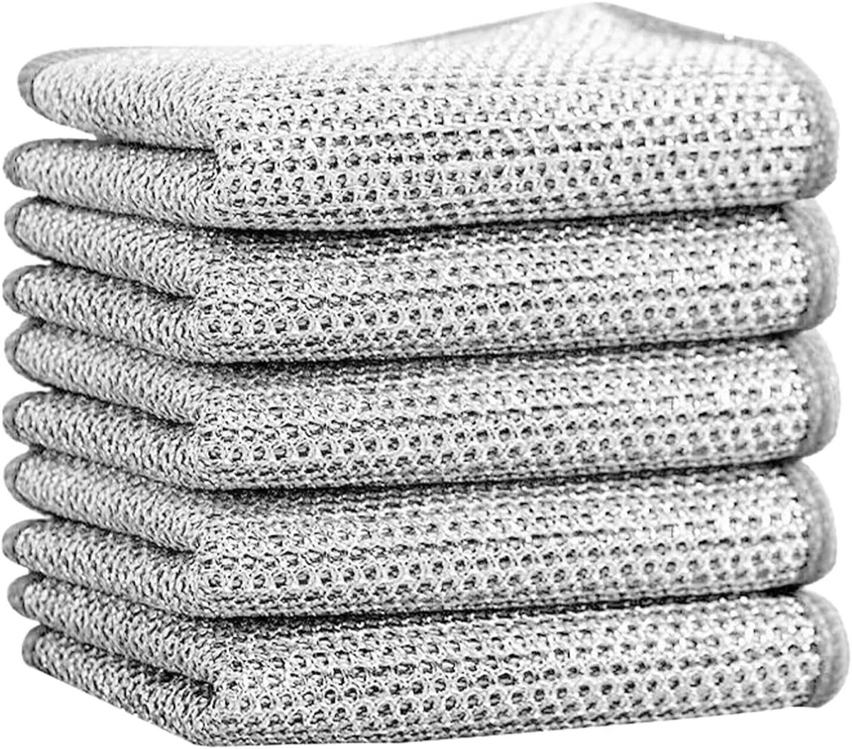 Set van 10 Sterke Schuur- en Poetsdoeken voor Hardnekkig Vuil