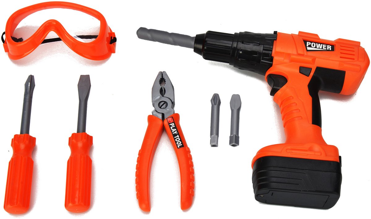 Gereedschapsset met boormachine en accessoires