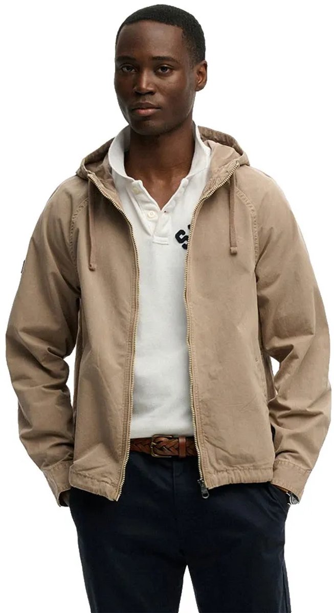 Superdry Washed Twill Jas L Man Ash Stone