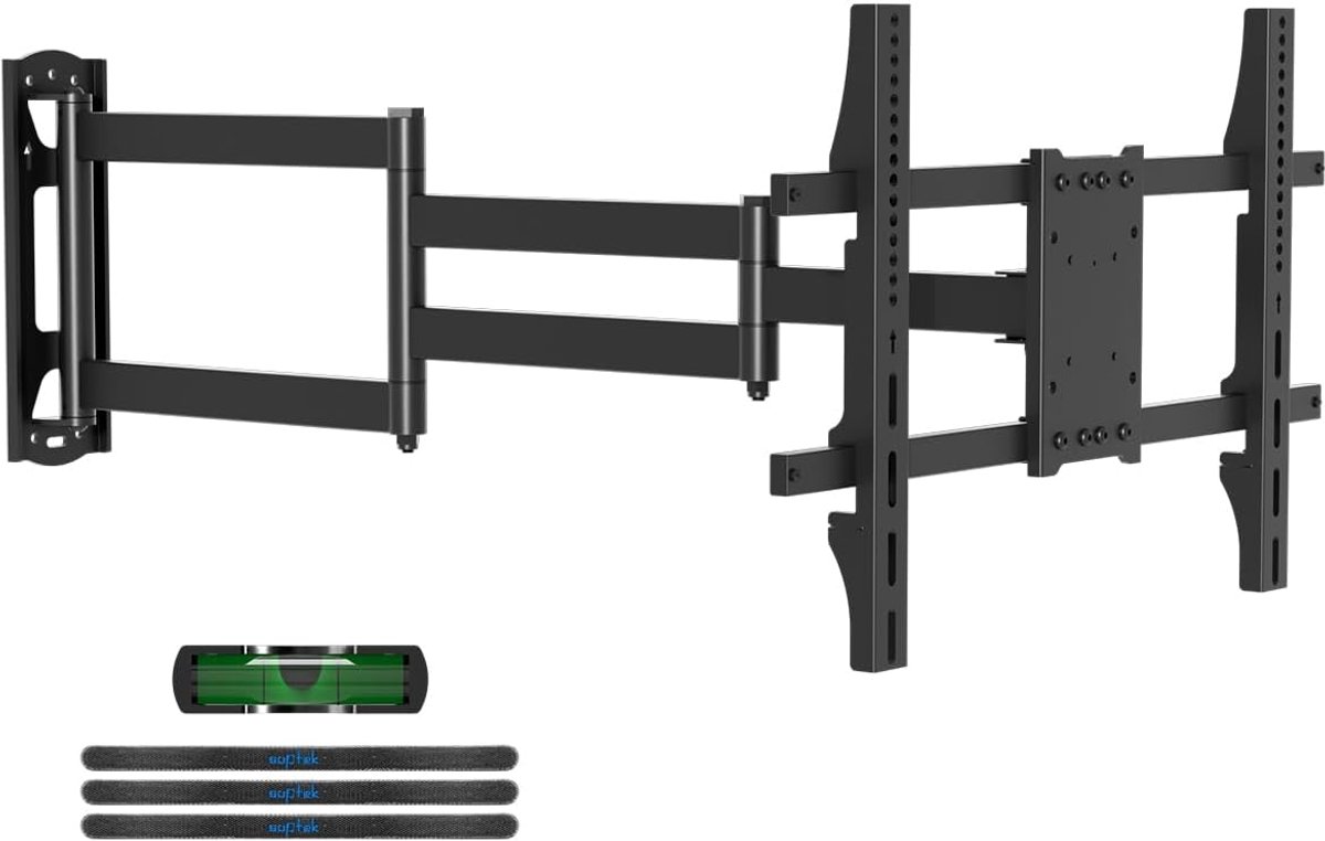 TV Muurbeugel - TV Houder - Ruimte Besparen - Extra Lange Arm - 102 cm - Zwart
