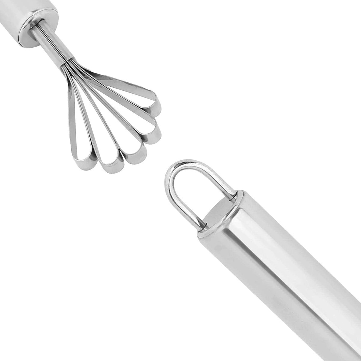 Kokosnootrasp Set - Keuken Gadget - Vruchten Bewerken - Vijf Bakken Ontwerp - 19.5 cm - Zilver