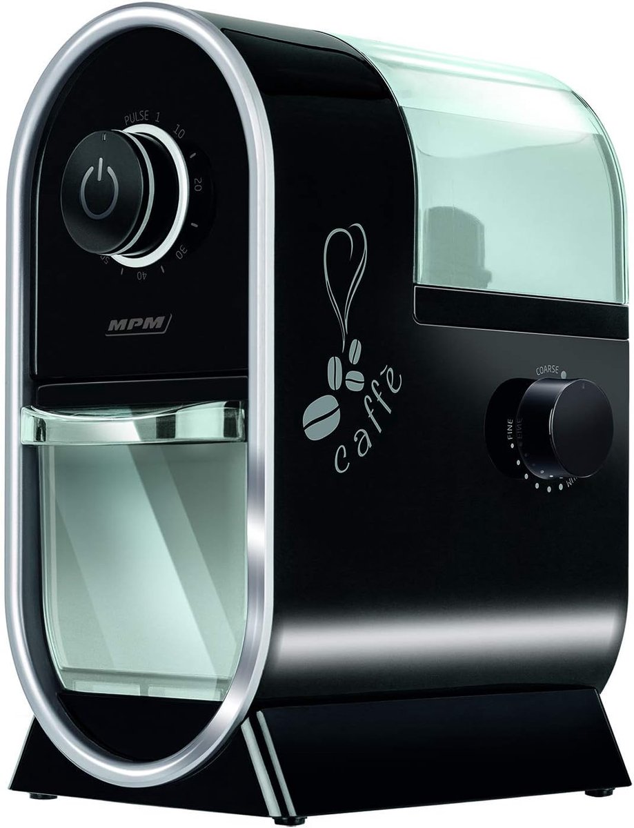 Koffiemolen - Bonenmaler - Verse Koffie - 17 Maalgraadinstellingen - 60 Gram Capaciteit - Zwart