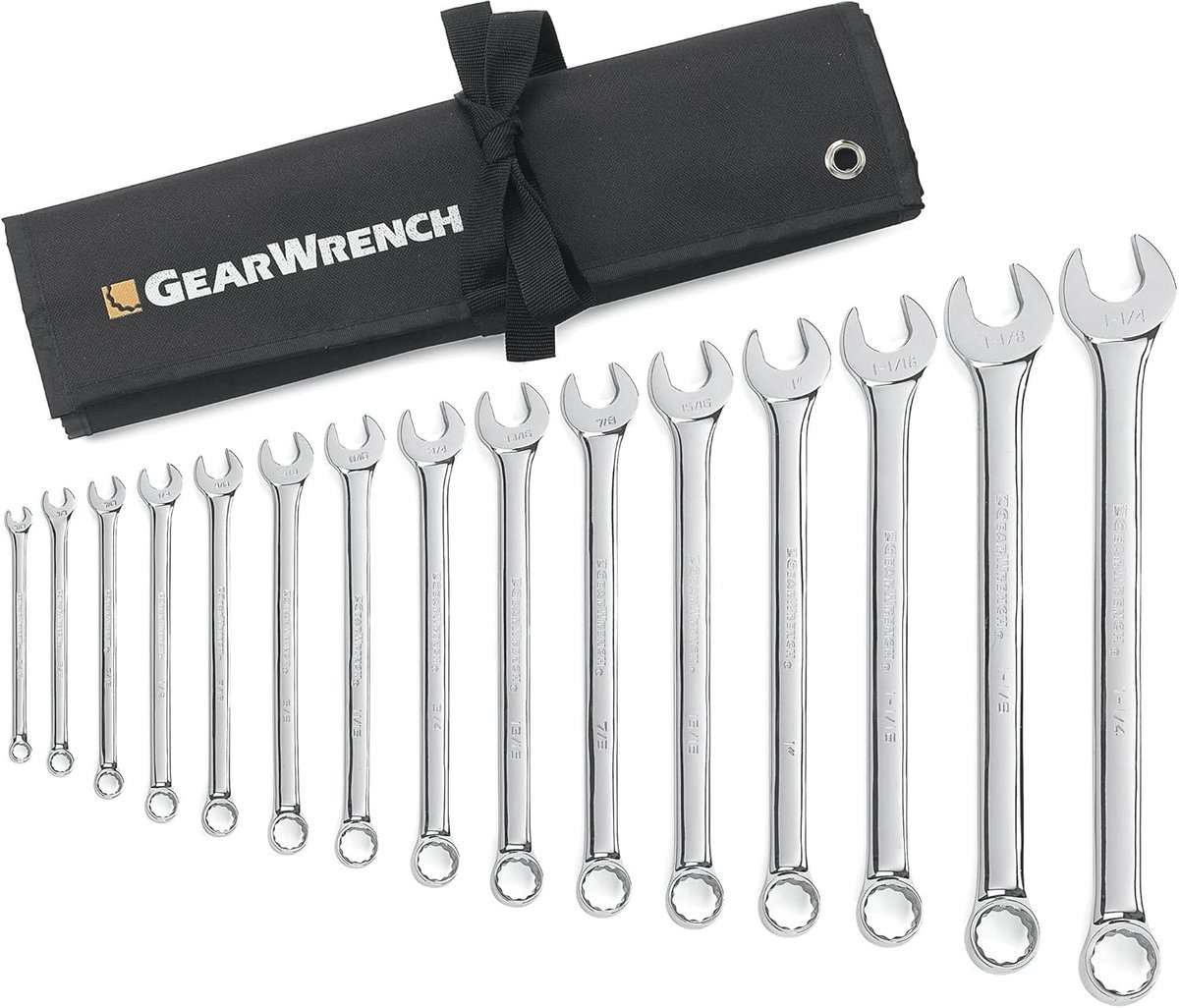 Combinatiesleutel Set - Lange Sleutels - Klussen en Reparatie - 12 Punten Grip - SAE Maten - Chroom