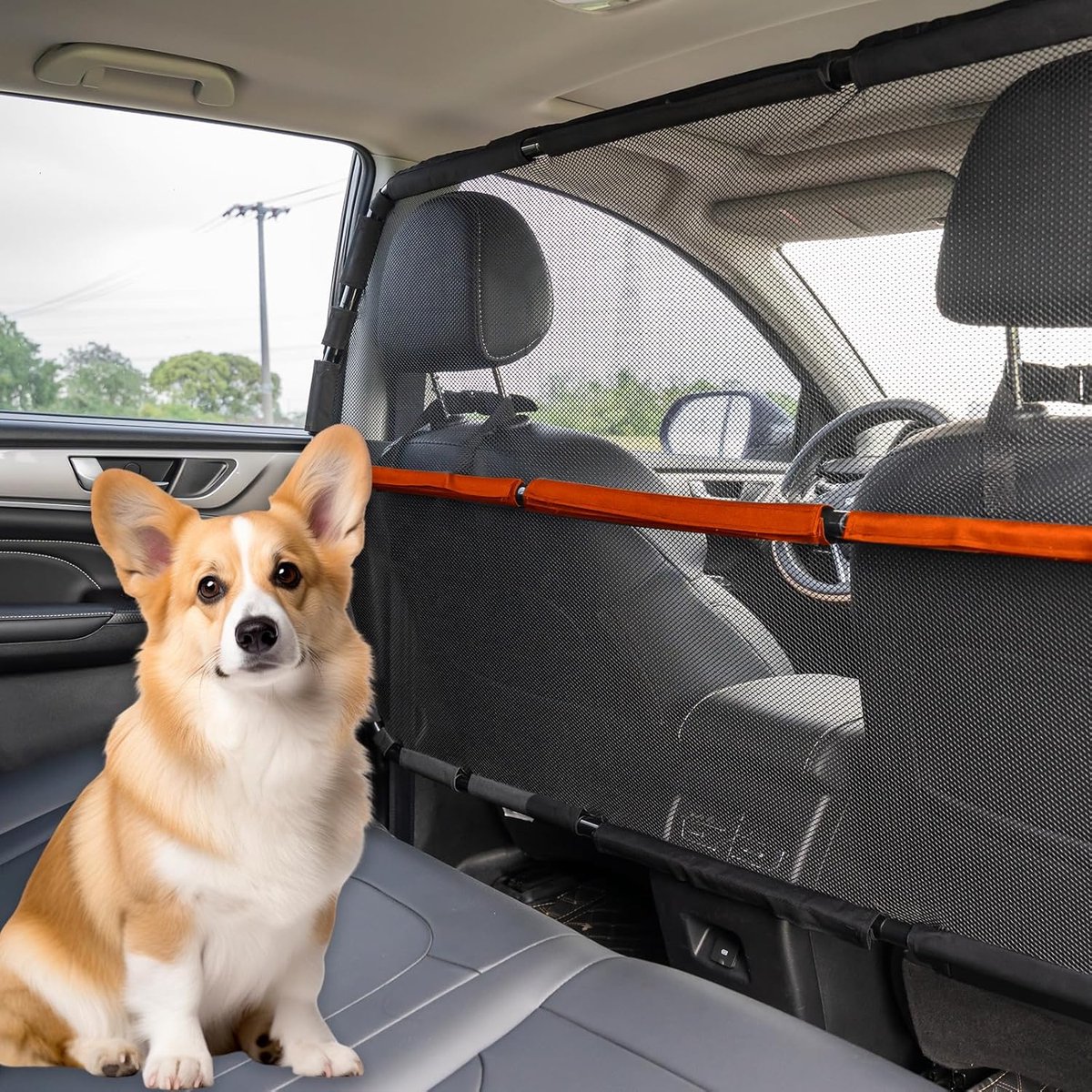 Hondenauto Barrière - Huisdierhekje - Veilig Reizen - Universele Pasvorm - 1277 cm Breed
