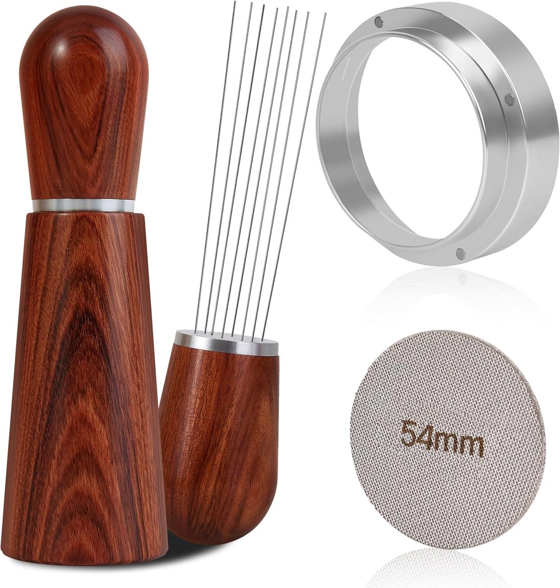 Espresso Accessoires Kit - Koffie Tools - Perfect Espresso - 54 mm Compatibel - 316 RVS - Zilver