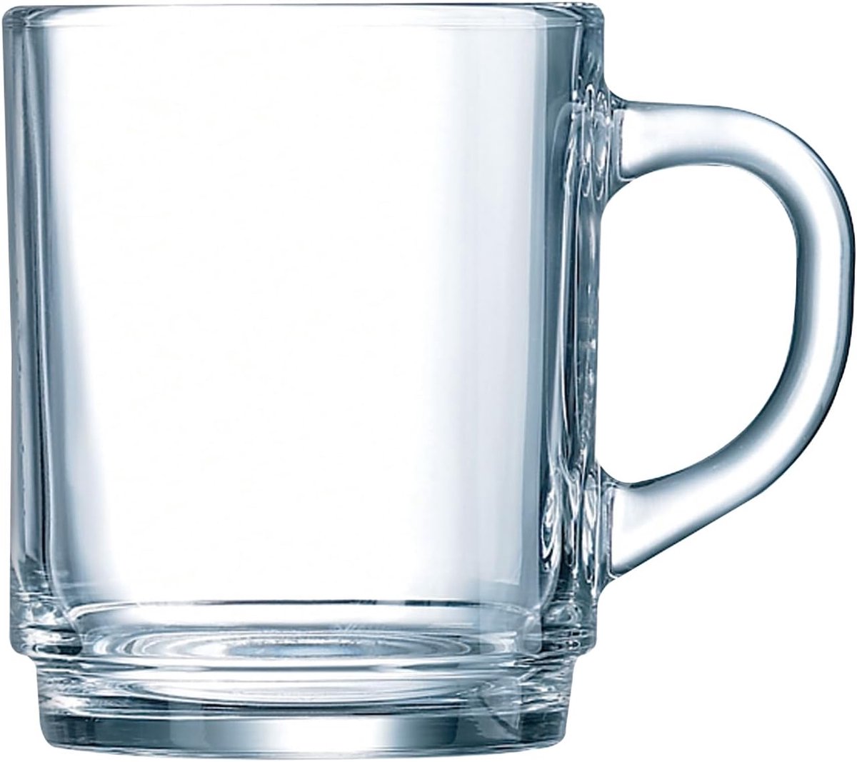 Glazen Mok - Kopje Stapelbaar - Warme Dranken Drinken - Gehard Glas - 250 ml - Transparant