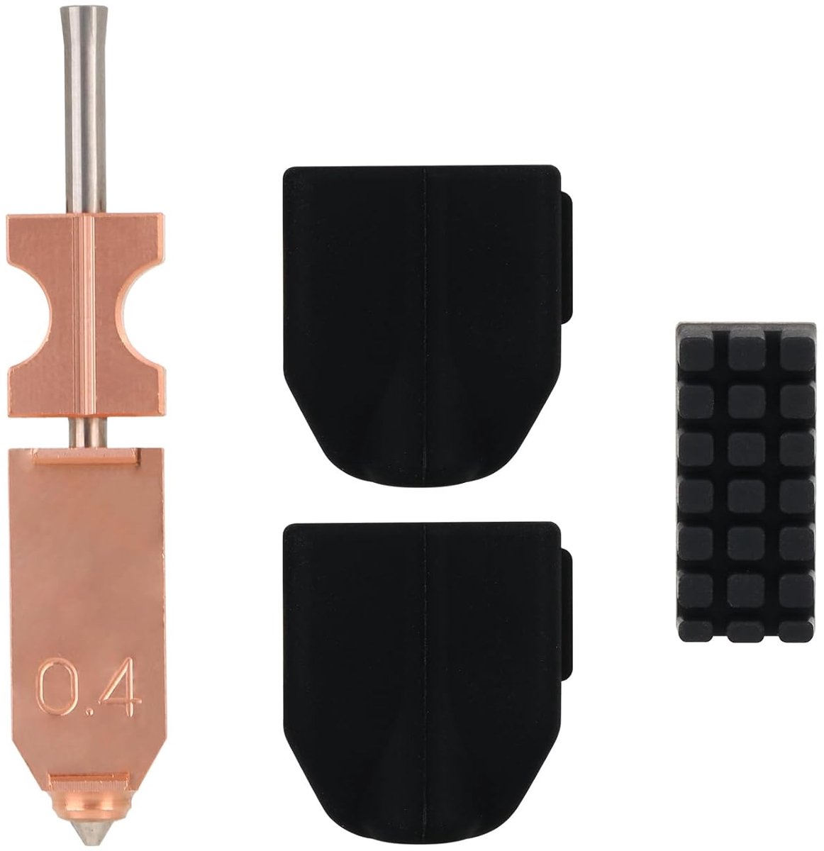 3D Printer Nozzle Kit - Extruder Onderdelen - Precisie Printen - Geïntegreerd Ontwerp - 0.4mm - Zwart Rosegoud