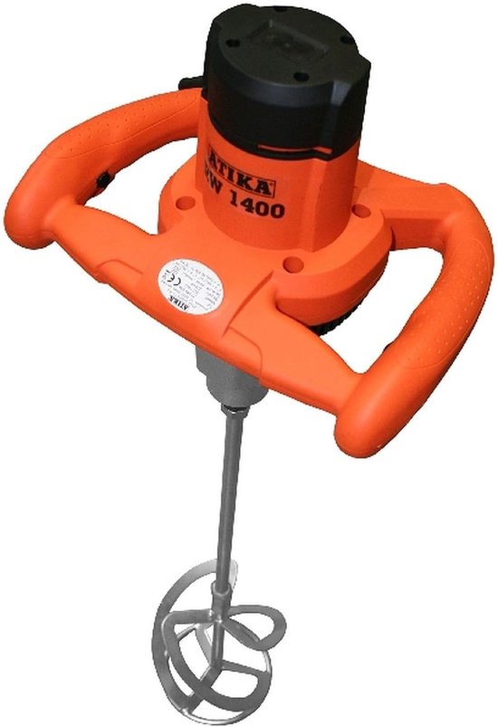 Roerapparaat Krachtig - Mengkraan Mixer - Materiaal Mengen - Dubbele Versnelling - 1350 Watt - Oranje van Merkloos — afbeelding 4