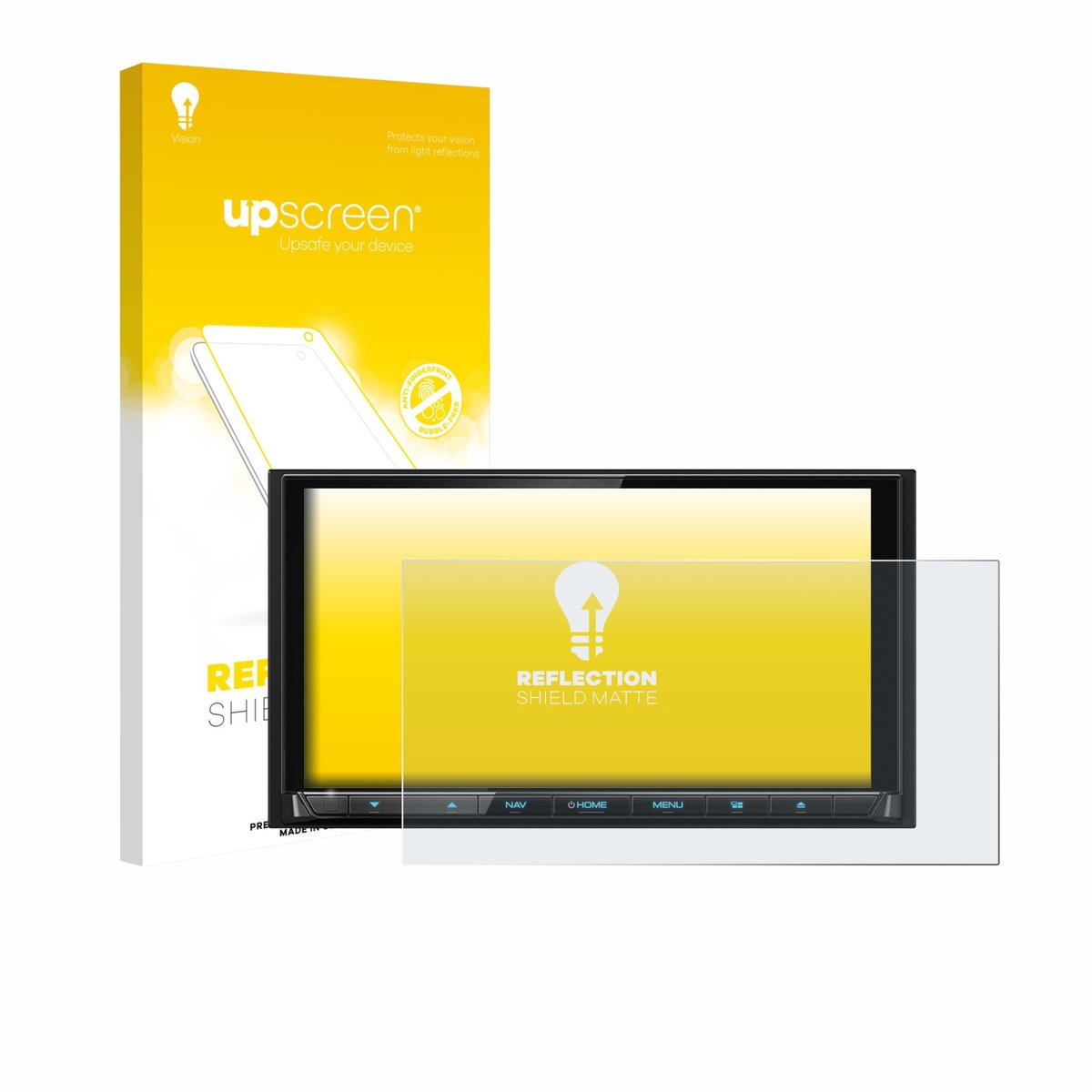 upscreen - Screenprotector voor Kenwood DNX9190DABS - Folie Beschermfolie anti glare matte