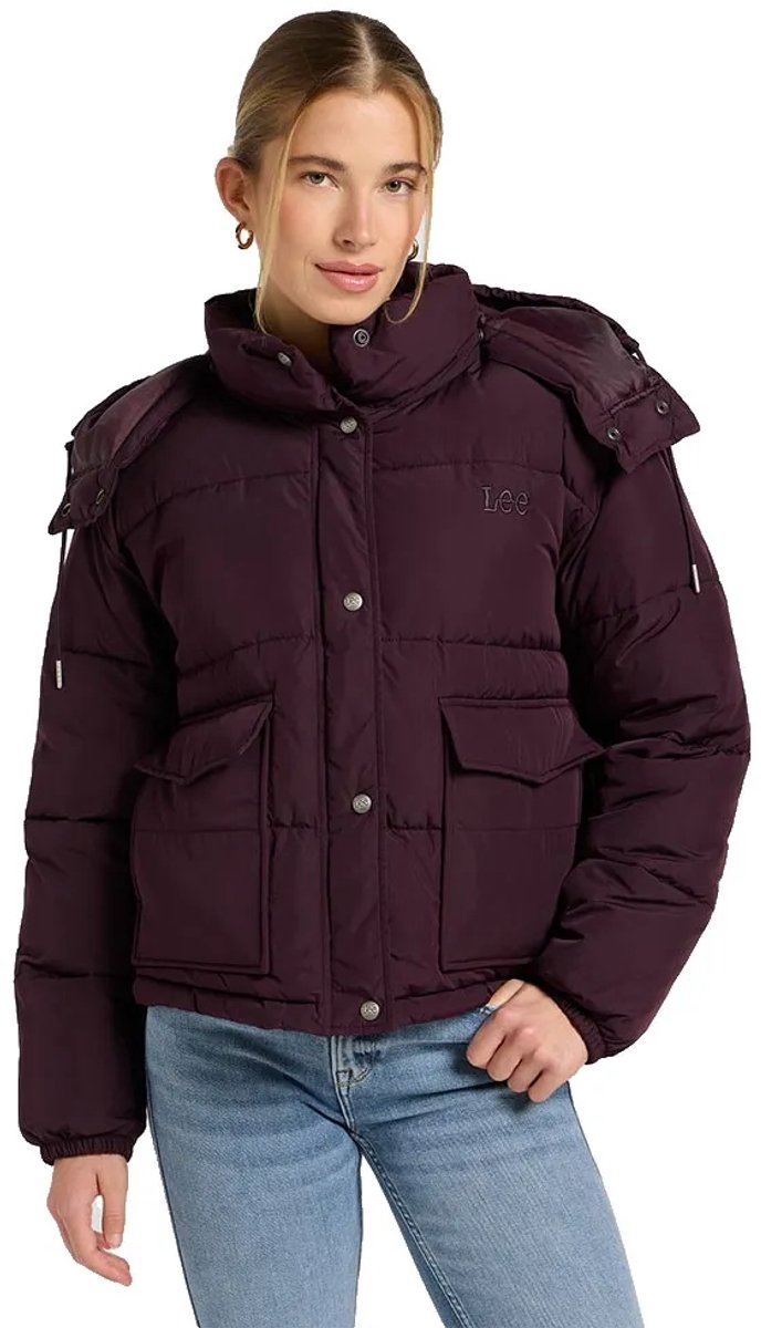 Lee 112372631 Gewatteerde Jas L Vrouw Deep Wine