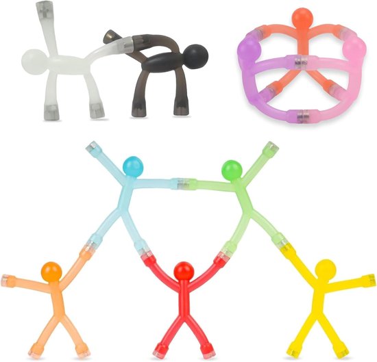 Mini magnetische figuren, speelgoed, 10 stuks, doorschijnend, koelkastmagneten, mannen, rubber, magneet, speelgoed, kleurrijke humanoïde koelkastmagneten voor kantoor, keuken