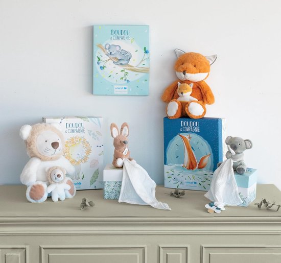 Fopspeenknuffel - Speendoekje met knuffel - Babycomfort - Zachte materialen - 11x11x11 cm - Grijs — afbeelding 2