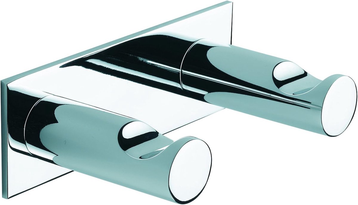 Handdoekhaak - Dubbele Haak - Badkamer Organisatie - Zelfklevend Aluminium - Chroom