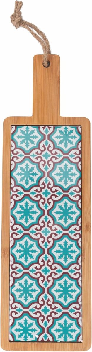 Snijplank - Hakplank - Keukenwerk - Keramiek en bamboe - 40 x 12.5 cm - Gesorteerd