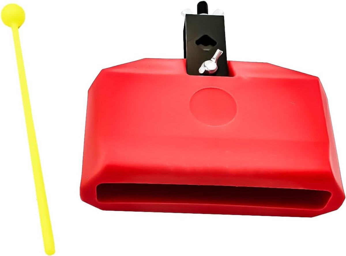 Percussie Instrument - Drum Jam Blok - Muziek Maken - Verstelbare Beugel - 68x6x195inch - Rood