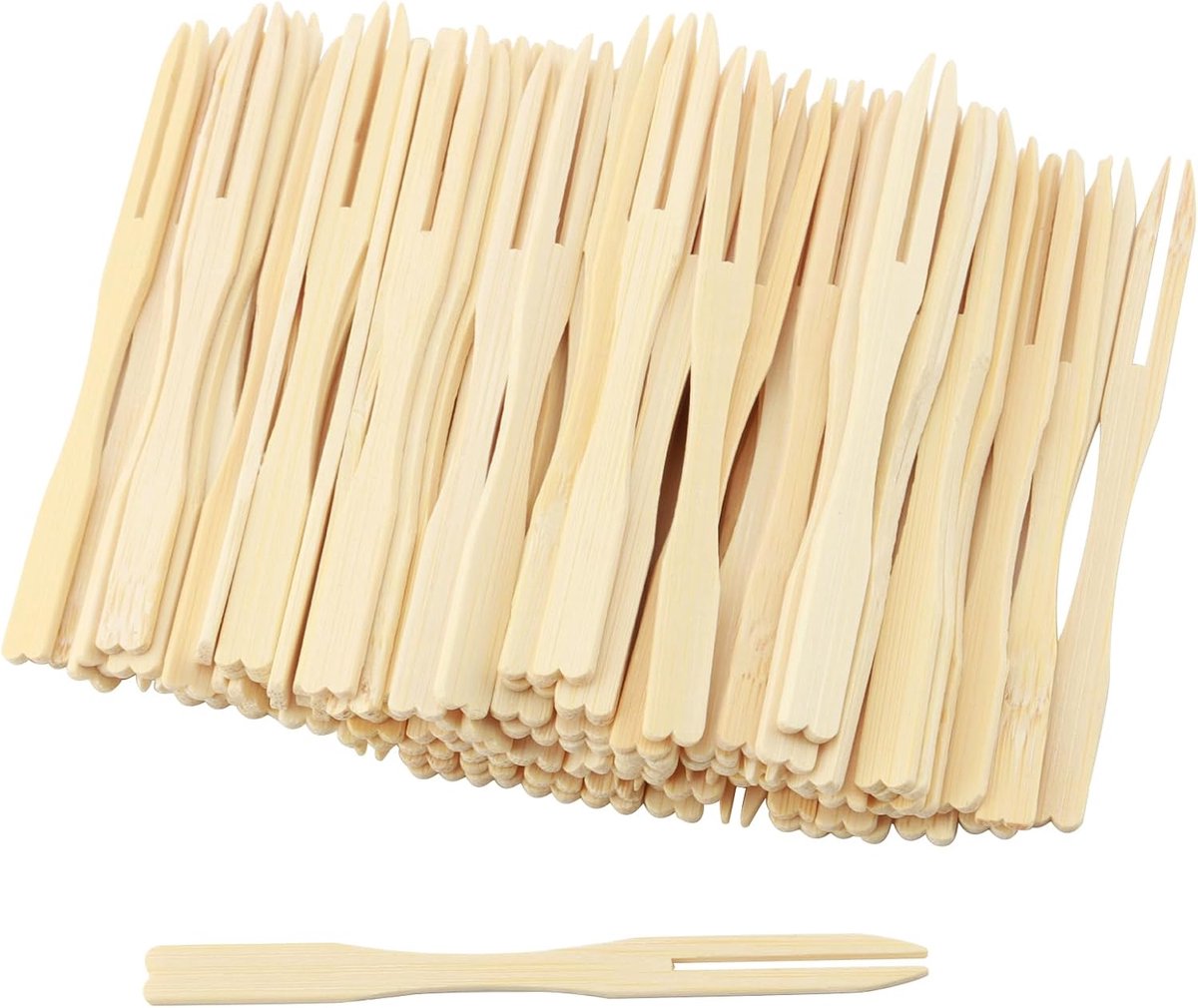 Bamboe Fruit Vorken - Mini Picks - Feestelijke Hapjes - Glad En Braamvrij - 35 Inch - Natuurlijk