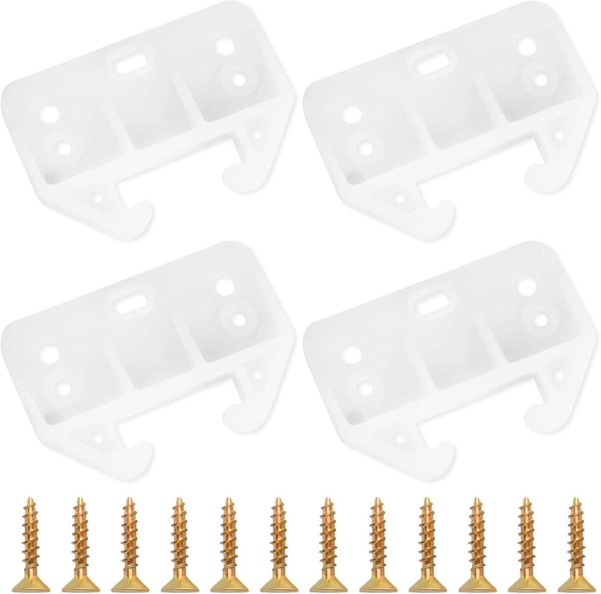 Ladegeleider Set - Meubelonderdelen Kast - Lades Repareren - Universeel Toepasbaar - 6x4x1cm - Wit
