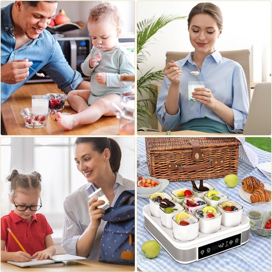 RONN® Yoghurtmaker - Citruspers - Ijsmachine - Wit - ‎32cm x 32cm x 19cm van Merkloos — afbeelding 5