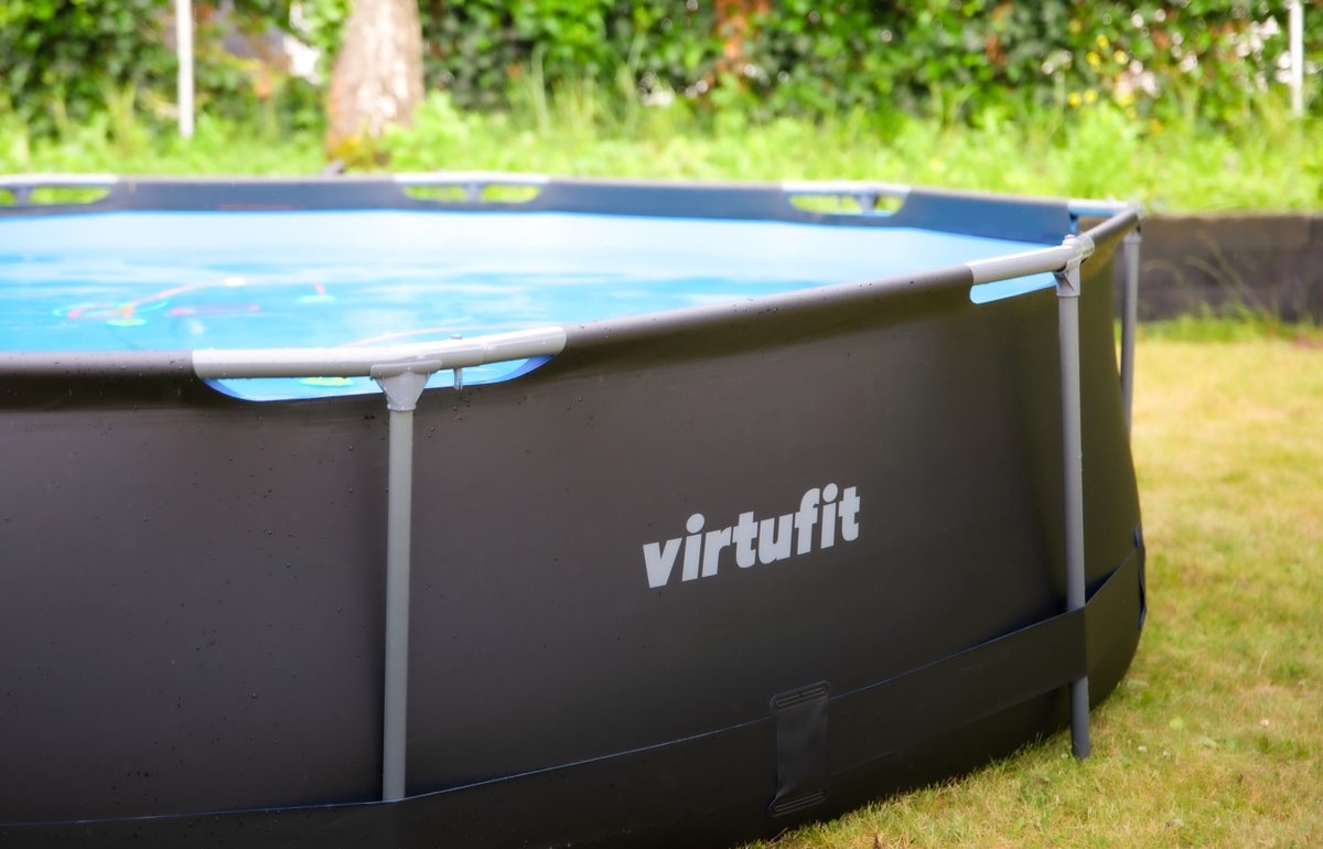 VirtuFit Rond Zwembad Ø366 x 100 cm - Opzetzwembad - Duurzaam & Veilig Stalen Frame - Antraciet — afbeelding 20