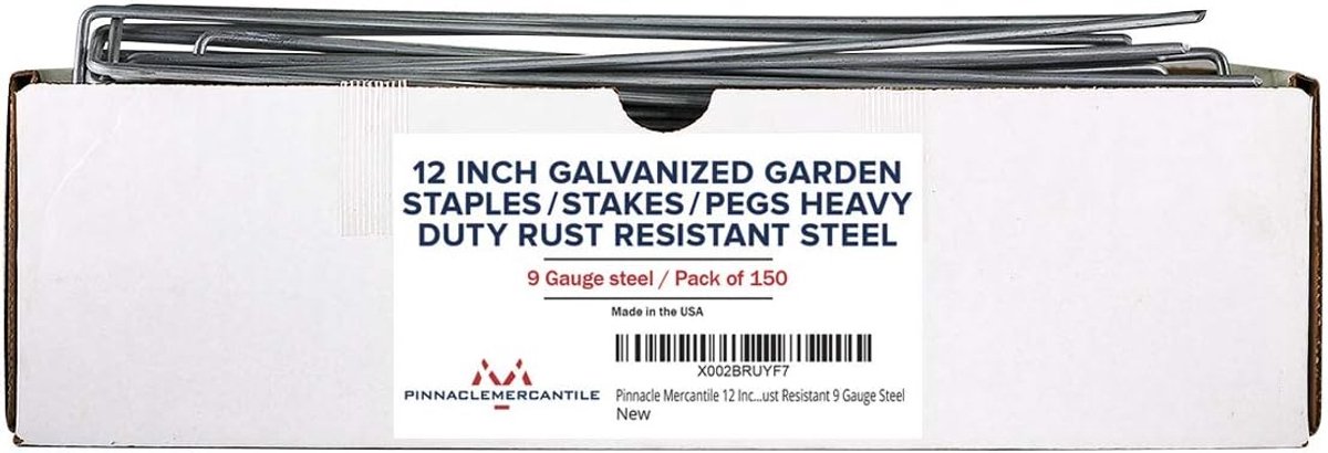 Tuin Stakes Nietjes - Grond Ankers Haringen - Stevig Bevestigen - Roestbestendig Gegalvaniseerd Staal - 150 Stuks 30cm - Zilverkleurig