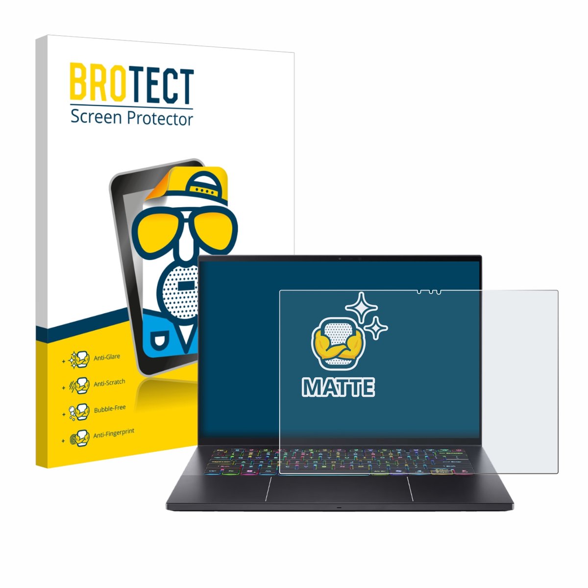 BROTECT - Screenprotector voor Acer Predator Triton 14 AI - Folie Beschermfolie matte