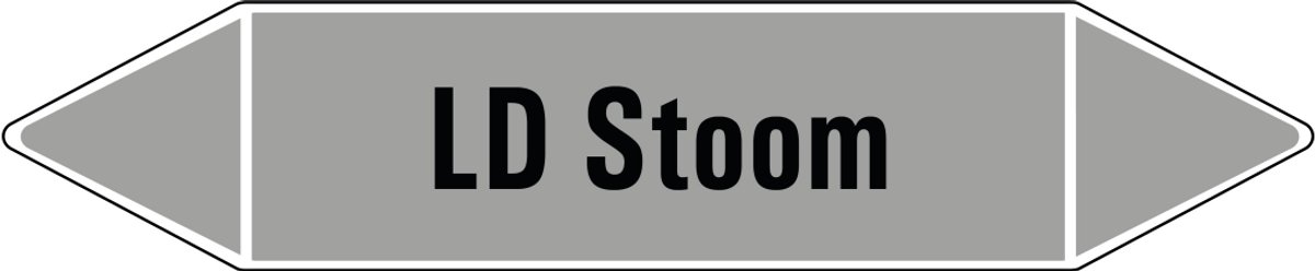 LD Stoom leidingmarkering op vel 252 x 52 mm - 3 per vel