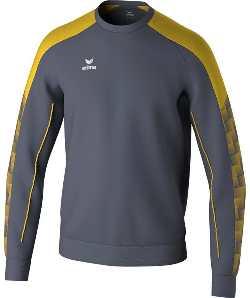 Erima Evo Star Sweatshirt Kinderen - Slate Grey / Geel | Maat: 164
