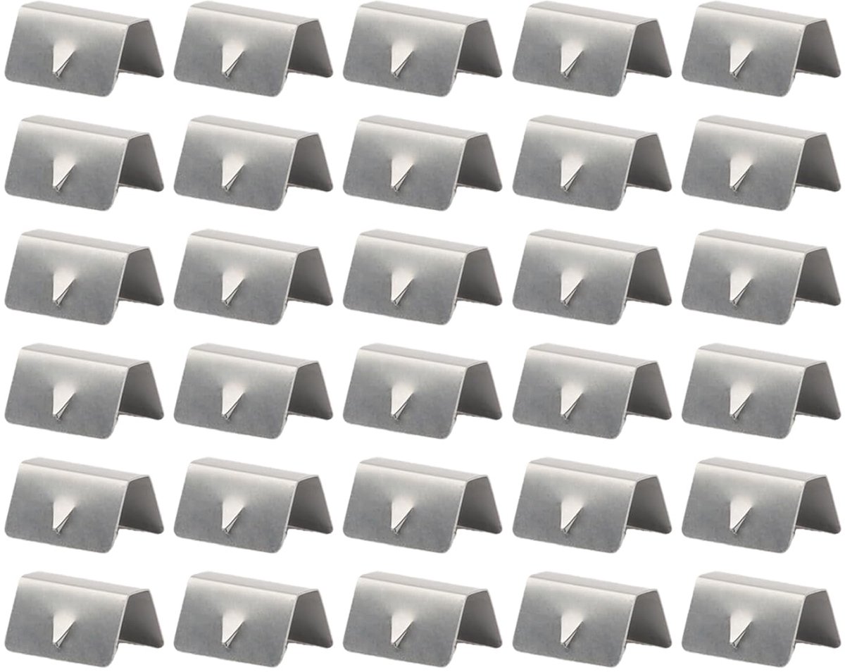Bevestigingsclips - Universele Clips - Autowindschermen - Roestvrij Staal - 30 Stuks